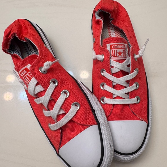 Converse Classic Bright Orange Slip-on Canvas Sneakers - Picture 8 of 9